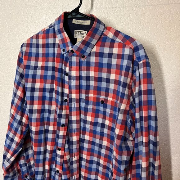 Men's Plaid Flannel Shirt, Slightly Fitted - Size M - Picture 1 of 6